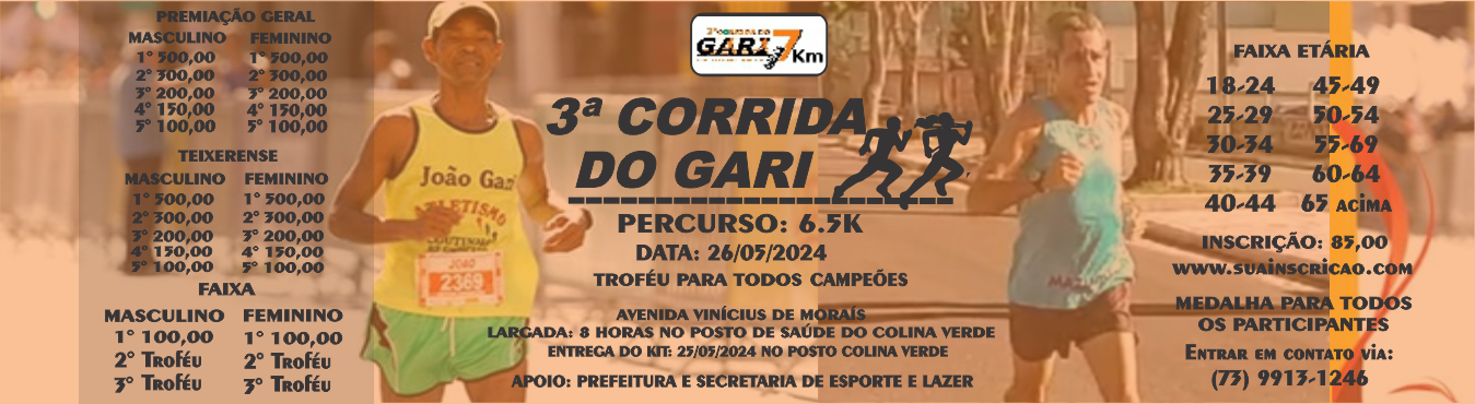 3ª CORRIDA DO GARI