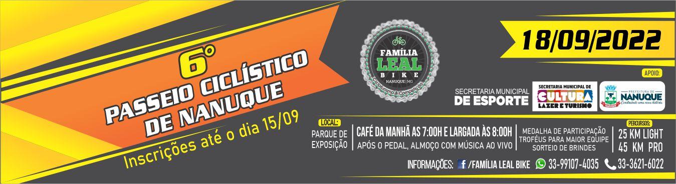 6º PASSEIO CICLÍSTICO DE NANUQUE MG