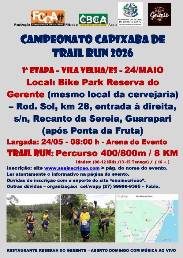 CAMPEONATO CAPIXABA DE TRAIL RUN 2026 - ETAPA GUARAPARI/ES