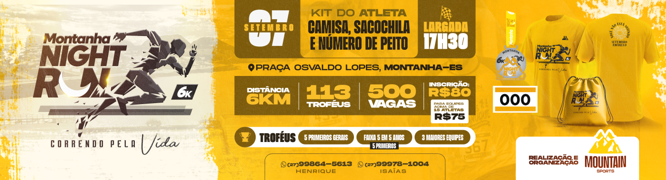 MONTANHA NIGHT RUN 6k Correndo pela vida